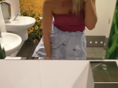 Amateur, Gros seins, Femelle, Masturbation, Public, Chatte, Solo, Gicler