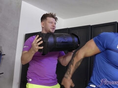 Hard Sex Big Prick Threesome Orgy In Gym