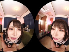 POV VR hardcore with cumshot with Japanese maid in uniform