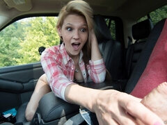 Beautiful sex for money in the car with a big-boobed Hope Harper