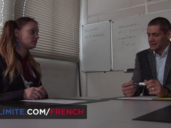 Pretty teen gets fucked on the teacher&acute;s desk