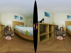 Brunette lassie in POV VR Jamie Jones - Bedside Babe - Virtual reality