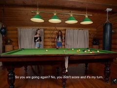 I Can Teach You Pool - Solazola sharing sex toy with lesbian girlfriend after billiard game