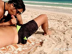 Beach, Blowjob, Cumshot, Hd, Natural tits, Public, Sucking, Teen