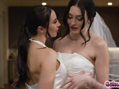 Two brides Charlotte and Melissa having sex