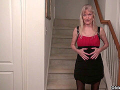 Amerikanisch, Geile alte tussi, Reif, Milf, Nylon, Muschi