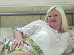 Real granny makes her first porn video