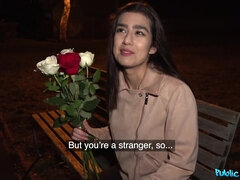 Cute latina Aaeysha celebrates Valentine's Day with stranger in hotel