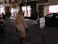 Fellatio cum inside by a beautiful parisian blond