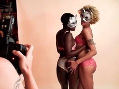 Ass, Black, Interracial, Lesbian, Licking, Masturbation, Teen, Tits