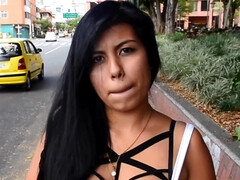 Bootylicious Latina cutie shows her nice ass to get some cash