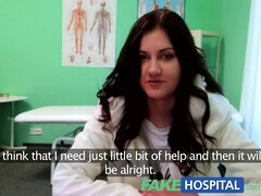Horny patient gets a loud orgasm from fakehospital doctors' magic cock in POV video