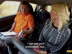 Arousing Blond mommy Wants Her Licence 1 - Fake Driving School