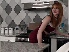 Sweaty handyman gets rimmed by pervy ginger Lacy Lennon