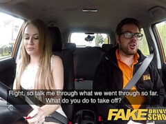 Fake Driving School Carmel Anderson ends lesson with an orgasmic climax