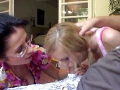 Now girl can make husband happy as stepmother shows blowjob