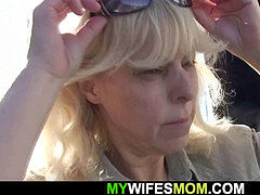 He caught hotwife with ash-blonde mommy inlaw