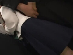 Groping School girl in a overcrowded train 1