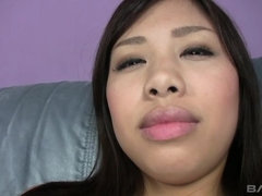 J-girl uses firm tits and velvet tongue to make man cum