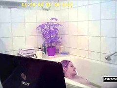 Amateur, Hd, Maman, Nue  à poil, Douche, Solo, Espionne, Voyeur