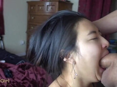 Asian naughty MILF deepthroat hard porn video