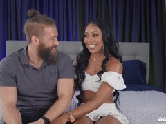 Olivia Jayy gets eaten out and shagged by bearded man