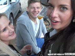 Grosse titten, Blondine, Auto, Tschechisch, Gruppe, Hd, Pov, Rasiert