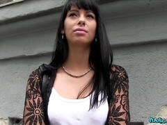 Black Haired Babe Fucks Stranger For Cash In Public 1 - Kitty Lovedream