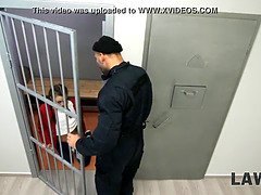 LAW4k. Girl is caught by Security officer who want nothing from her but fucking