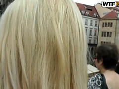 Blond, Tsjechisch, Sperma in gezicht, Hd, Kousen