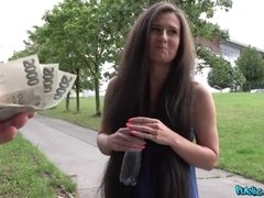 Blowjob, Brunette, Doggystyle, Handjob, Outdoor, Pov, Stripping, Teen