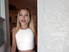 Tussi, Blondine, Blasen, Sperma im mund, Süss, Schwanz, Pov, Jungendliche (18+)