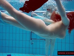 Bikini, Blonde, Lesbian, Nude, Pool, Public, Teen, Underwater