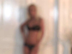Jenny in Ravishing blonde touches her shaved twat! - Blonde with big titties teasing solo