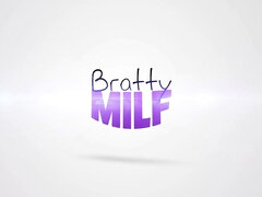 Bratty Blonde MILF Lolly Dames - My Stepmom Gives Me A Boner - Big fake tits