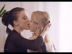 Good-looking lesbian sex between two angels Lika Star and Hazel