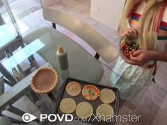 Kenzie Reeves joins Thanksgiving creampie party with POVD action