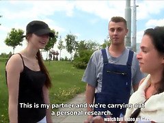 Czech Teen Convinced for Outdoor Public Sex