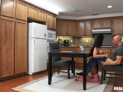 Prime Kitchen Sex with Perky Tits Brunette in Socks: Crawling For A Cocking - Zac Wild