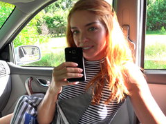 Blowjob, Car, Redhead, Teen