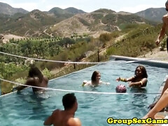 Amateur, Brunette, Group, Orgy, Pool, Public, Reality, Son